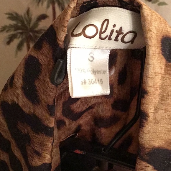 LOLITA leopard print sheer blouse. Size S - Picture 5 of 5